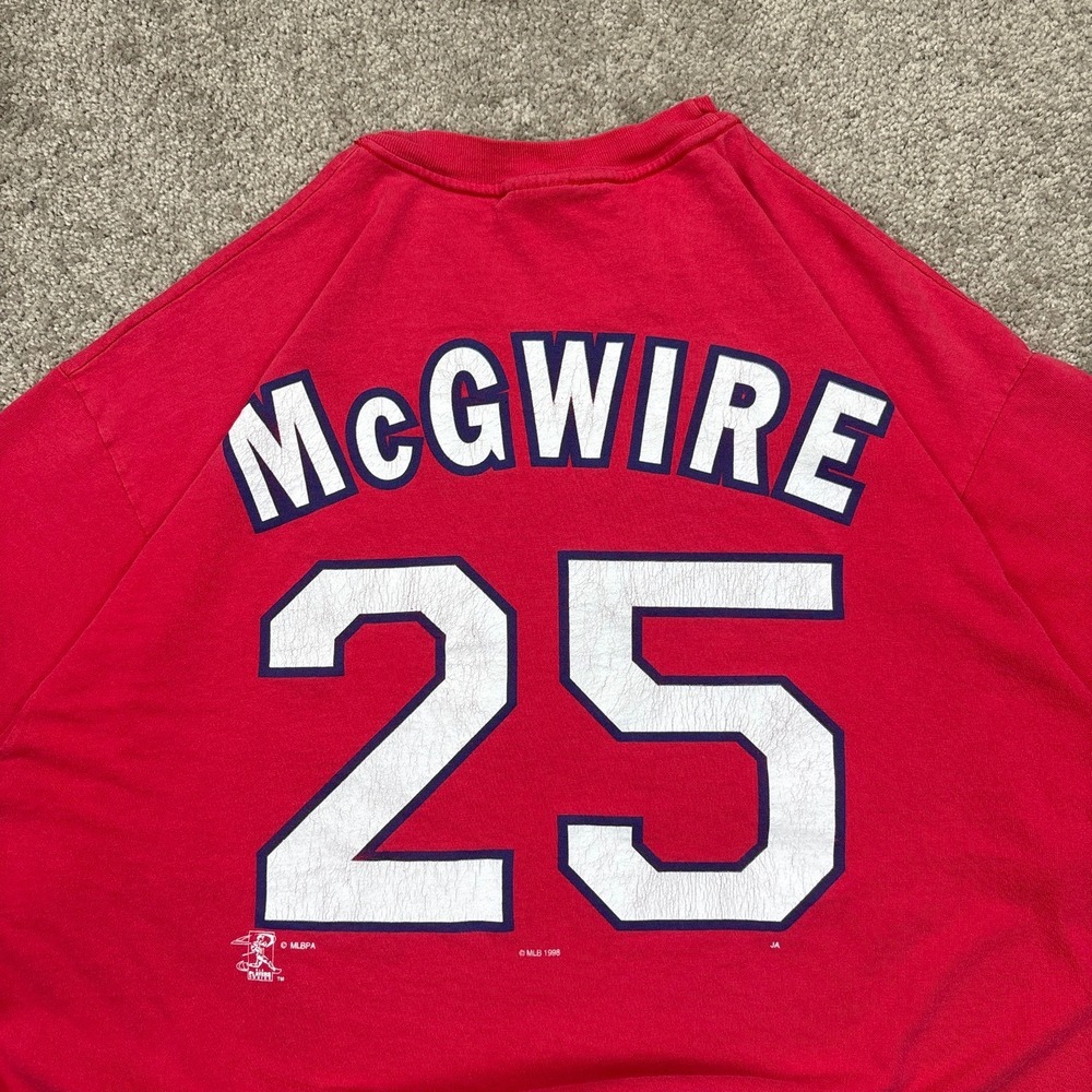 Vintage 1998 Mark McGwire St Louis Cardinals T Shirt XL - Picture 2 of 6